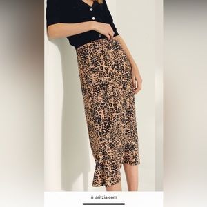 Wilfred Leopard Midi skirt
